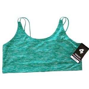 Fourlaps Women's Poise Longline Space Dye Bra Green Size XXL NWT